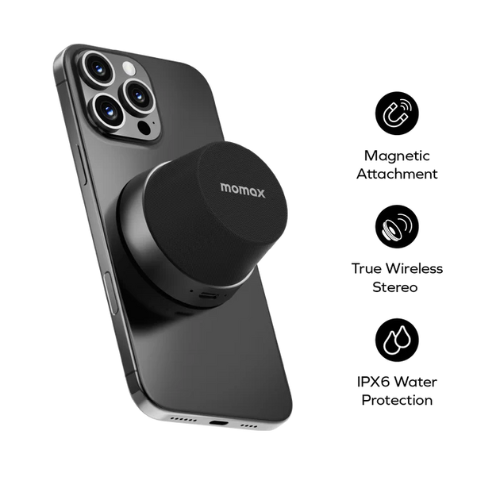 MOMAX 1-Vibe Go Magnetic Portable True Wireless Speaker