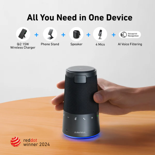 AnkerWork S600 Qi2 Wireless Charging All in One Speakerphone A3319211