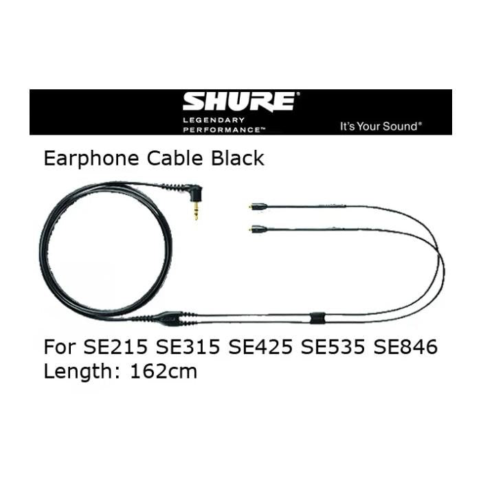 Shure EAC64 Earphones Replacement  Detachable Cable for SE Earphones 162 cm