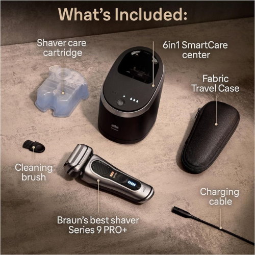 BRAUN Series 9 PRO+ 9587cc Wet & Dry shaver with 6-in-1 SmartCare