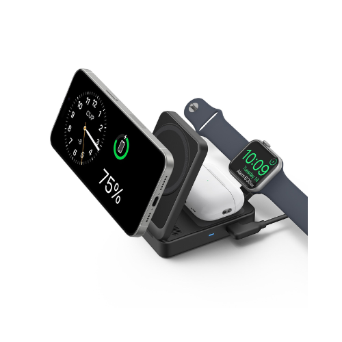 ANKER MagGo Wireless Charging Station (15W, Foldable 3-in-1)
