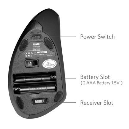 ANKER 2.4G USB WIRELESS VERTICAL MOUSE A7852Q11