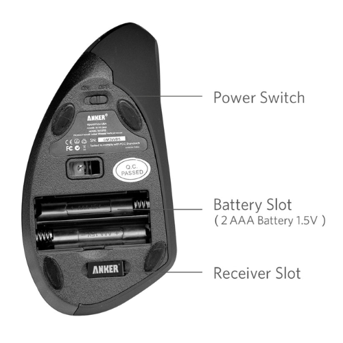 ANKER 2.4G USB WIRELESS VERTICAL MOUSE A7852Q11
