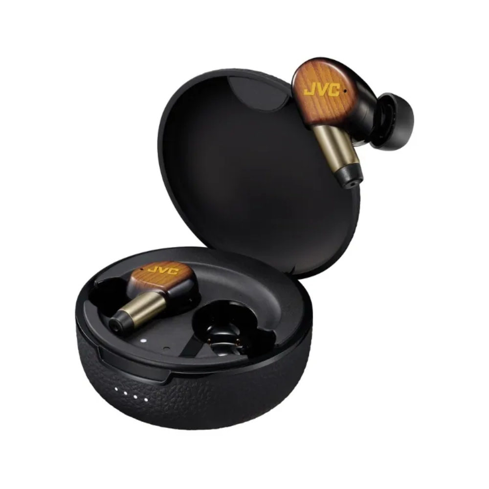 JVC Wood Masterpiece Portable Bluetooth Earbuds HA-FW5100T