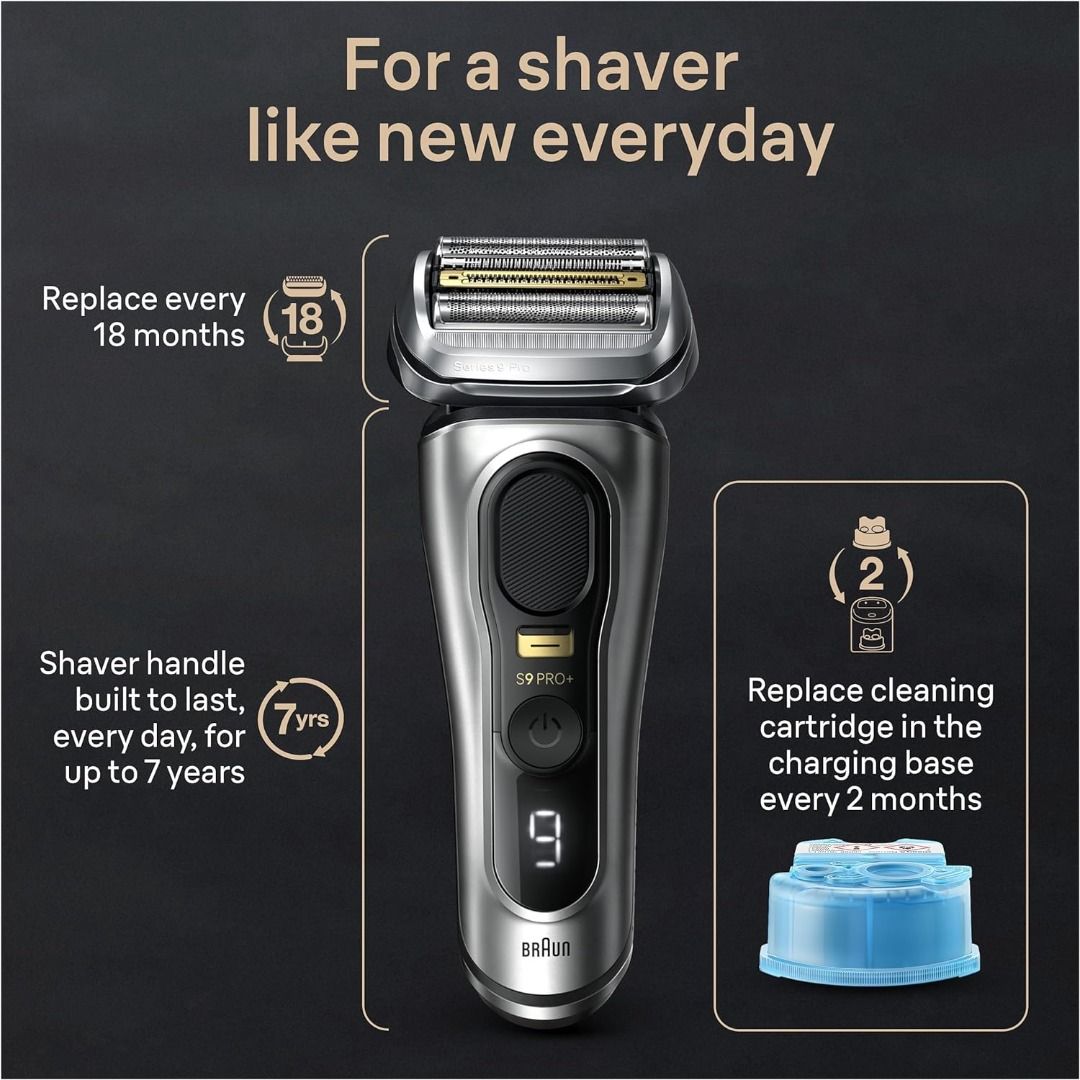 BRAUN Series 9 PRO+ 9587cc Wet & Dry shaver with 6-in-1 SmartCare