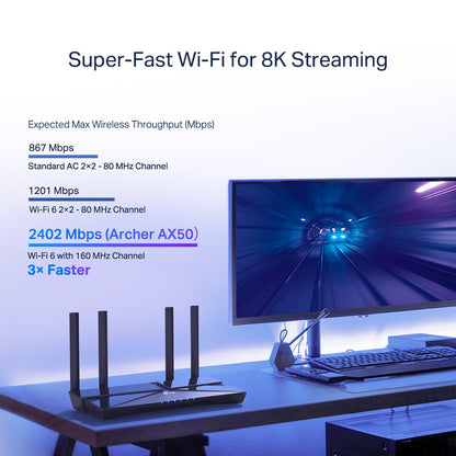 TP-Link Archer AX50 AX3000 Dual Band Gigabit Wi-Fi 6 Router