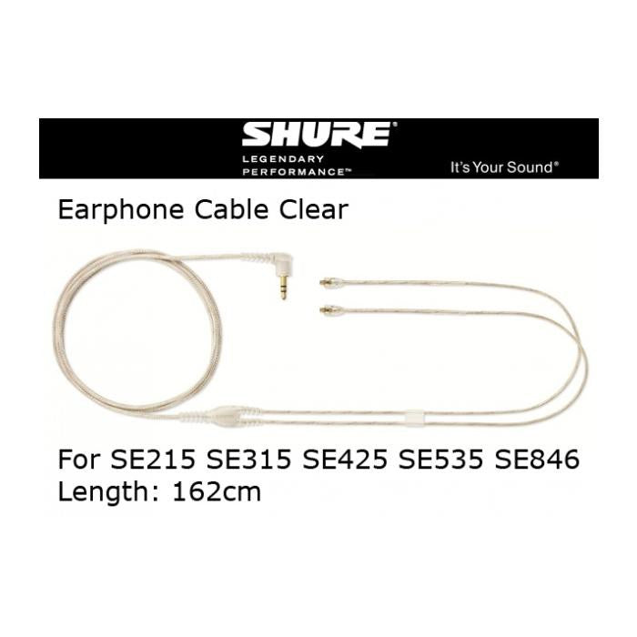 Shure EAC64 Earphones Replacement  Detachable Cable for SE Earphones 162 cm