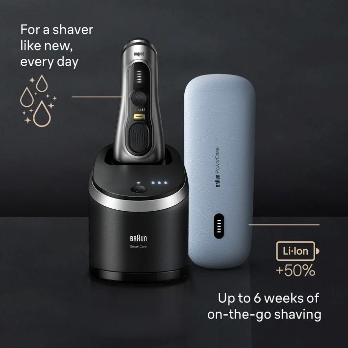 Braun Series 9 PRO+ 9577cc Wet & Dry shaver with 6-in-1 SmartCare center and PowerCase